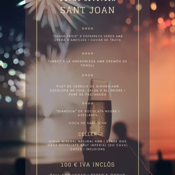 Revetlla de Sant Joan al Restaurant Aradi 